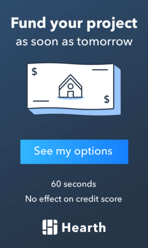 A blue button with an image of a house on it.